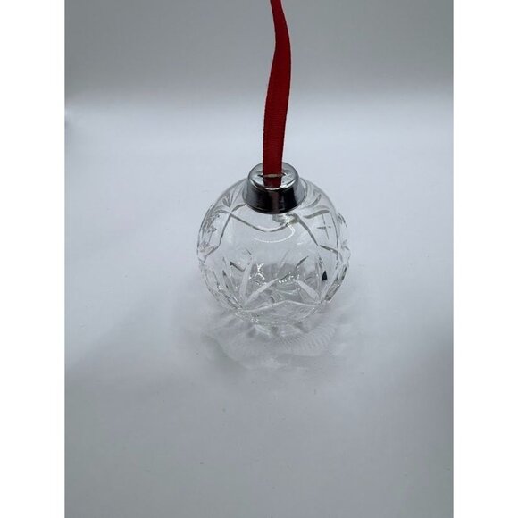 Hand-Cut Czech Crystal Christmas Ornament With Red Ribbon - Picture 6 of 11